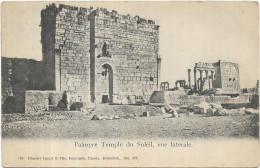 ASIE. SYRIE.  PALMYRE TEMPLE DU SOLEIL VUE LATERALE - Siria