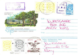 Estonia:Cover Kaali Registered Cancellation And P.P.E Cancellation, 1993 - Estland