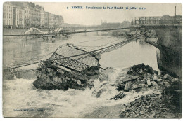 CPA Non écrite * NANTES ( 16 Juillet 1913 ) Écroulement Du PONT MAUDIT * Vassellier - Nantes