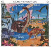 MTDR-BK1-083 MINT ¤ GABONAISE 1995 12w In Serie ¤ DINOSAURS - PREHISTORICS - PRÉHISTORIQUES - DINO'S - PREHISTORIE - Vor- U. Frühgeschichte