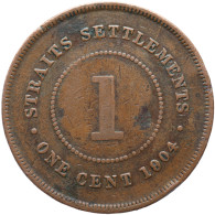 LaZooRo: Straits Settlements 1 Cent 1904 F - Kolonies