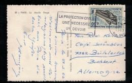 YT 1368 SUR CP ALLEMAGNE PARIS 27/5/63 LA PROTECTION CIVILE UNE NECESSITE UN DEVOIR  (SCAN) - 1961-....