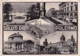 Cartolina Palermo - Saluti Con Vedutine - Palermo