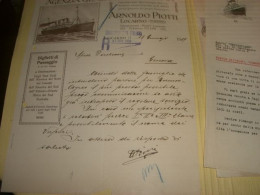DOCUMENTO 1919 AGENZIA GENERALE MARITTIMA ARNOLDO PIOTTI LOCARNO 1919 - Historische Dokumente