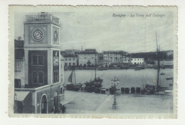 Rovigno La Torre Dell'Orologio Old Postcard (N. Davegnia - Rovigno) Posted - Damaged B240503 - Croatia