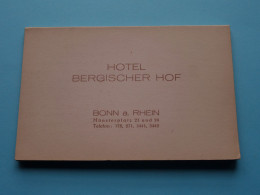 Hotel BERGISCHER HOF > Bonn A. Rhein ( Carnet > 10 Karten / Edit. Alex Keller Tél 7020 ) Anno 19?? ( Sehen Sie SCANS ) ! - Bonn