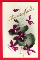 Illust-581P64  MORILLON, ""bonne Année"", Un Bouquet De Violettes, Cpa BE - Sonstige & Ohne Zuordnung