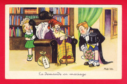 Illust-602P64  ROB VEL, La Demande En Mariage, Enfants, Vieillard, Chat, Cpa BE - Sonstige & Ohne Zuordnung