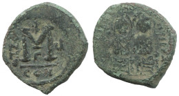 FLAVIUS JUSTINUS II FOLLIS Auténtico Antiguo BYZANTINE Moneda 10g/30m #AA519.19.E.A - Bizantinas