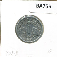 1 FRANC 1943 FRANCE Pièce Française #BA755.F.A - 1 Franc