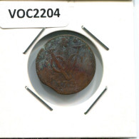 1734 HOLLAND VOC DUIT INDES NÉERLANDAIS NETHERLANDS NEW YORK COLONIAL PENNY #VOC2204.7.F.A - Indes Néerlandaises