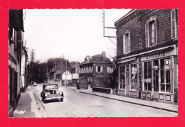 F-27-Beaumesnil-02Ph121  La Rue Principale, Au Verso Cachet Du Café Tabac Clowez, épicerie, Vieille Voiture, BE - Beaumesnil