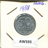 50 FILLER 1988 HONGRIE HUNGARY Pièce #AW593.F.A - Hongrie