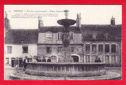 F-51-Fismes-05P78  La Fontaine Monumentale, Place Lamptte, Animation, Cpa BE - Fismes