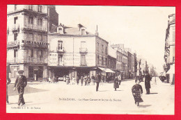 F-44-Saint Nazaire-33P88  La Place Carnot Et La Rue De Nantes, Commerces, Animation, Cpa Précurseur BE - Saint Nazaire