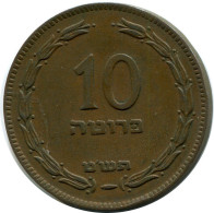 10 PRUTA 1949 ISRAEL Moneda #AY941.E.A - Israël