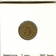 5 PARA 1965 YUGOSLAVIA Moneda #AS604.E.A - Yougoslavie
