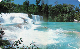 MEXIQUE - Cascadas De Agua Azul - Chiapas - México - Agua Azul (Blue Water) - Casacs - Chiapas - Mex - Carte Postale - Mexiko