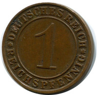 1 REICHSPFENNIG 1929 D DEUTSCHLAND Münze GERMANY #DB130.D.A - 1 Rentenpfennig & 1 Reichspfennig