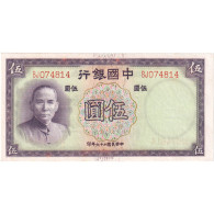 Chine, 5 Yüan, 1937, KM:80, NEUF - Chine