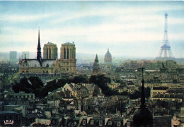 FRANCE - Paris - Panorama Sur Notre Dame Et La Tour Eiffel - Carte Postale - Eiffelturm