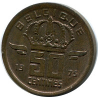 50 CENTIMES 1975 FRENCH Text BÉLGICA BELGIUM Moneda #AW918.E.A - 50 Cents