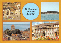 Waren (Müritz) Markt MS Fontane Kirche Apotheke Gl1987 #169.141 - Sonstige & Ohne Zuordnung