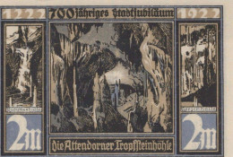 2 MARK 1922 Stadt ATTENDORN Westphalia UNC DEUTSCHLAND Notgeld Banknote #PC710 - Lokale Ausgaben