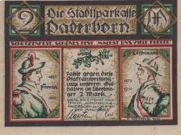 2 MARK 1921 Stadt PADERBORN Westphalia UNC DEUTSCHLAND Notgeld Banknote #PH295 - [11] Emisiones Locales