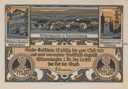 2 MARK 1921 Stadt ESCHERSHAUSEN Brunswick DEUTSCHLAND Notgeld Banknote #PD464 - [11] Emisiones Locales