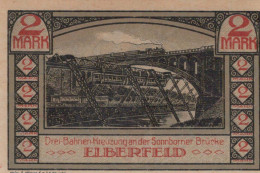 2 MARK 1920 Stadt ELBERFELD Rhine UNC DEUTSCHLAND Notgeld Banknote #PB158 - [11] Emissions Locales