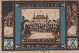 2 MARK 1914-1924 Stadt BAD ELSTER Saxony UNC DEUTSCHLAND Notgeld Banknote #PB228 - Lokale Ausgaben