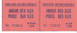 BILLETS De BATEAU POUR PORQUEROLLES 1969 - Tickets - Entradas