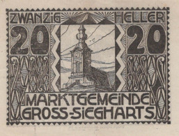 20 HELLER 1920 Stadt GROSS-SIEGHARTS Niedrigeren Österreich Notgeld #PI351 - [11] Emisiones Locales