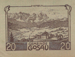 20 HELLER 1920 Stadt GOSAU Oberösterreich Österreich Notgeld Banknote #PF024 - [11] Emisiones Locales