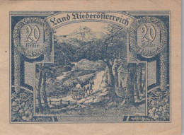 20 Heller 1920 Stadt Federal State Of Niedrigeren Österreich #PE428 - [11] Local Banknote Issues