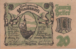 20 HELLER 1920 Stadt BLINDENMARKT Niedrigeren Österreich Notgeld #PF375 - Lokale Ausgaben
