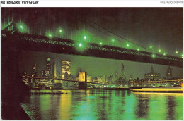 AETP6-USA-0503 - NEW YORK CITY SKYLINE - Showing Manhattan And Brooklyn Bridges In Foreground - Bruggen En Tunnels