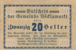20 HELLER 1920 Stadt VoCKLAMARKT Oberösterreich Österreich Notgeld #PF135 - [11] Lokale Uitgaven