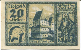 20 HELLER 1920 Stadt SANKT VEIT IM MÜHLKREIS Oberösterreich Österreich Notgeld Papiergeld Banknote #PL749 - [11] Emisiones Locales