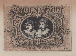 20 HELLER 1920 Stadt SAALFELDEN Salzburg Österreich Notgeld Banknote #PE847 - [11] Emissioni Locali