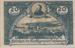 20 HELLER 1920 Stadt PUTZLEINSDORF Oberösterreich Österreich Notgeld Papiergeld Banknote #PG697 - [11] Local Banknote Issues