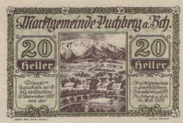 20 HELLER 1920 Stadt PUCHBERG AM SCHNEEBERG Niedrigeren Österreich #PE407 - Lokale Ausgaben