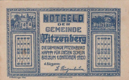 20 HELLER 1920 Stadt PITZENBERG Oberösterreich Österreich UNC Österreich Notgeld #PH107 - [11] Emisiones Locales