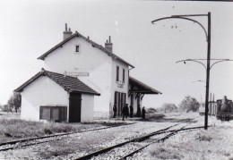 Photo - Chemin De Fer Cote D'or - Arrivée D'un Train Vapeur Venant De Beaune En Gare De Marsannay La Cote - Retirage - Sin Clasificación