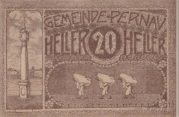 20 HELLER 1920 Stadt PERNAU Oberösterreich Österreich Notgeld Banknote #PJ220 - [11] Emissioni Locali