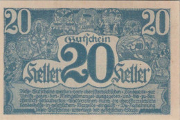20 Heller 1920 Stadt Oberösterreich Österreich Federal State Of Österreich #PE513 - Lokale Ausgaben