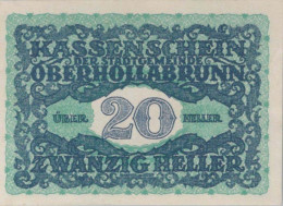 20 HELLER 1920 Stadt OBERHOLLABRUNN Niedrigeren Österreich Notgeld #PE511 - [11] Local Banknote Issues