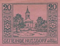 20 HELLER 1920 Stadt NUSSDORF AM ATTERSEE Oberösterreich Österreich #PE216 - [11] Local Banknote Issues