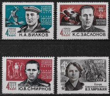 URSS - HEROS DE LA 2EME GUERRE MONDIALE - N° 2785 A 2787A - NEUF** MNH - 2. Weltkrieg